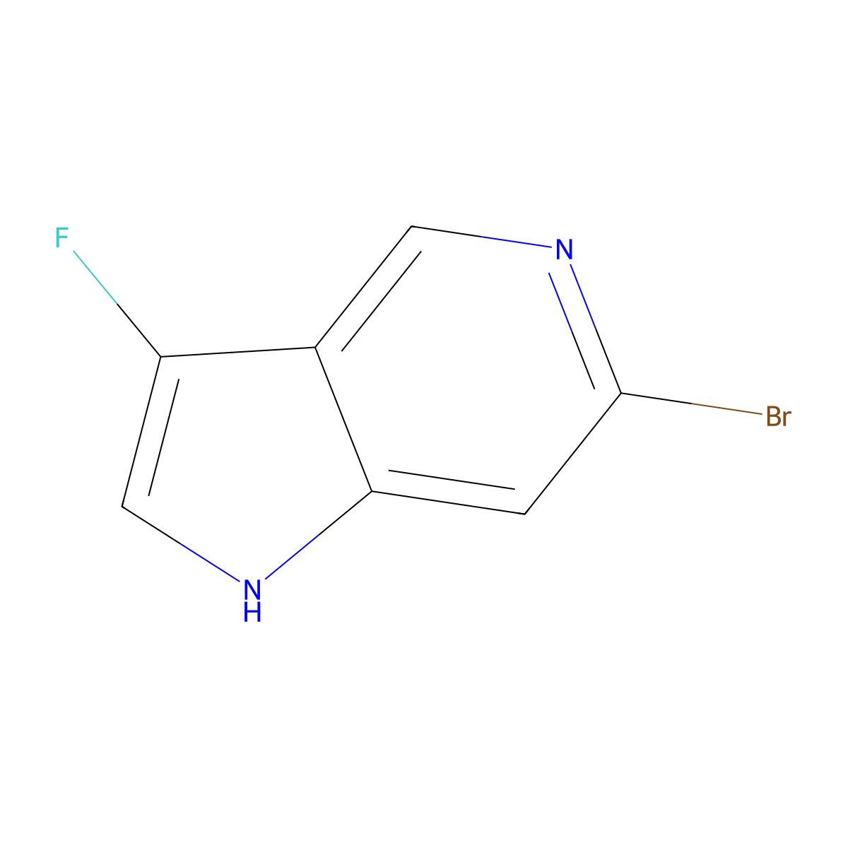 6-Bromo-3-fluoro-1H-pyrrolo[3,2-c]pyridine molecular structure, CAS 1352398-31-2