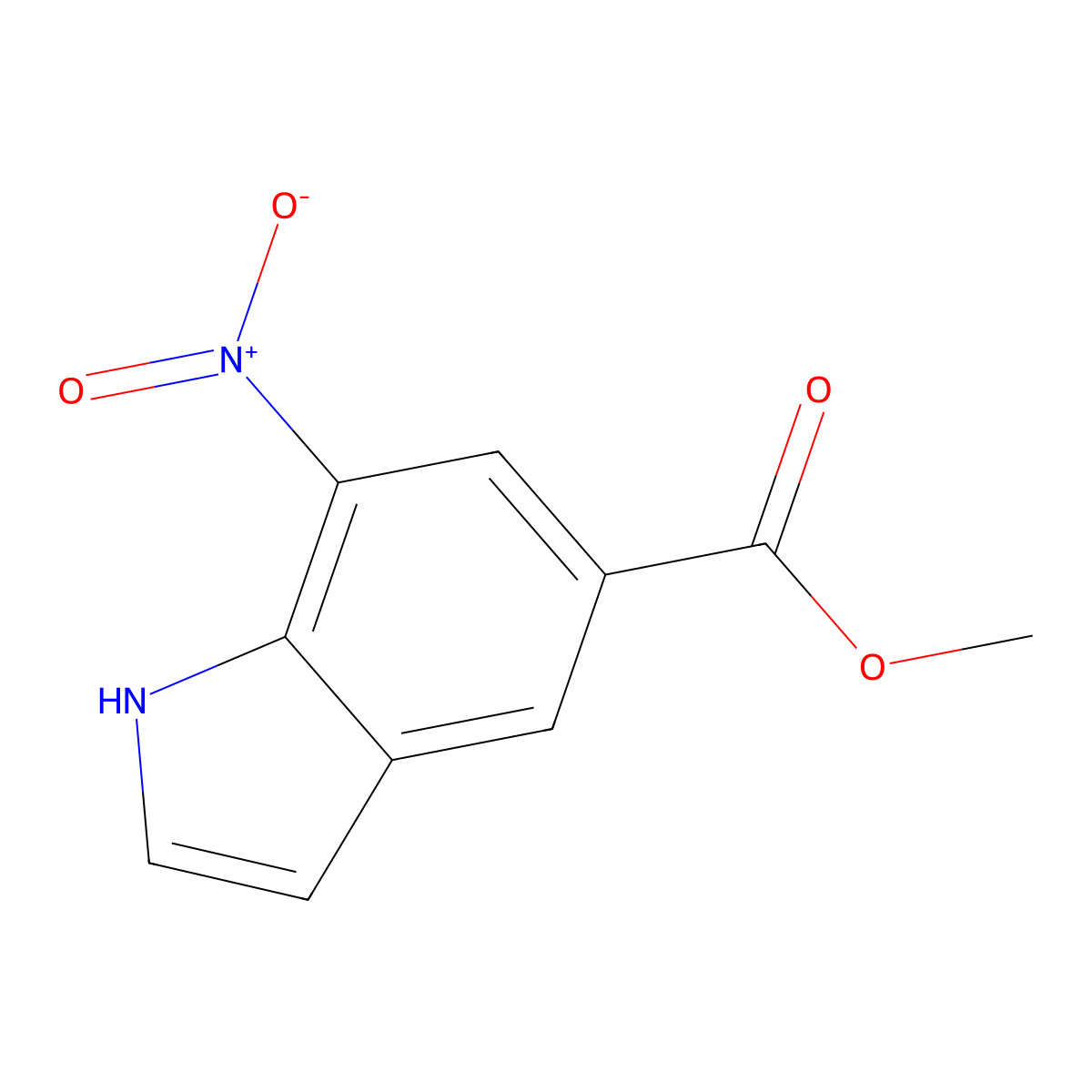 7-Nitroindole-5-carboxylic acid methyl ester molecular structure, CAS 1352398-33-4