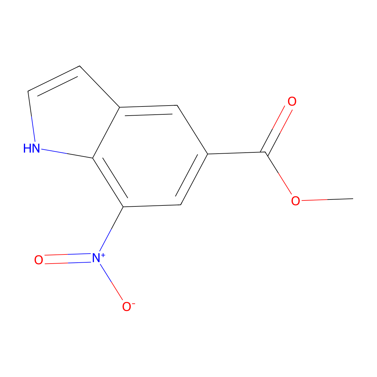 7-Nitroindole-5-carboxylic acid methyl ester molecular structure, CAS 1352398-33-4