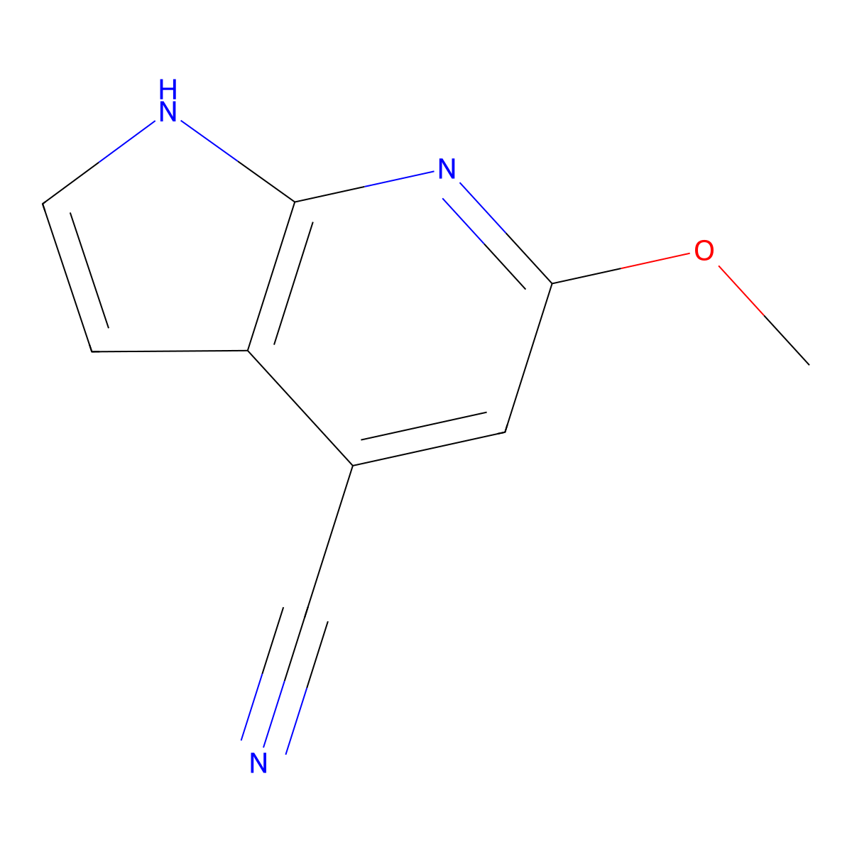 4-Cyano-6-methoxy-7-azaindole molecular structure, CAS 1352398-36-7