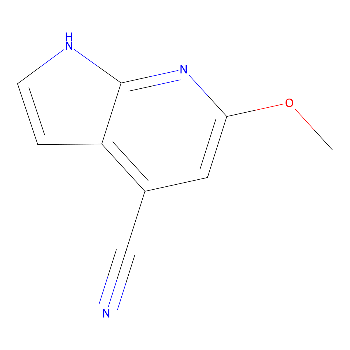 4-Cyano-6-methoxy-7-azaindole molecular structure, CAS 1352398-36-7