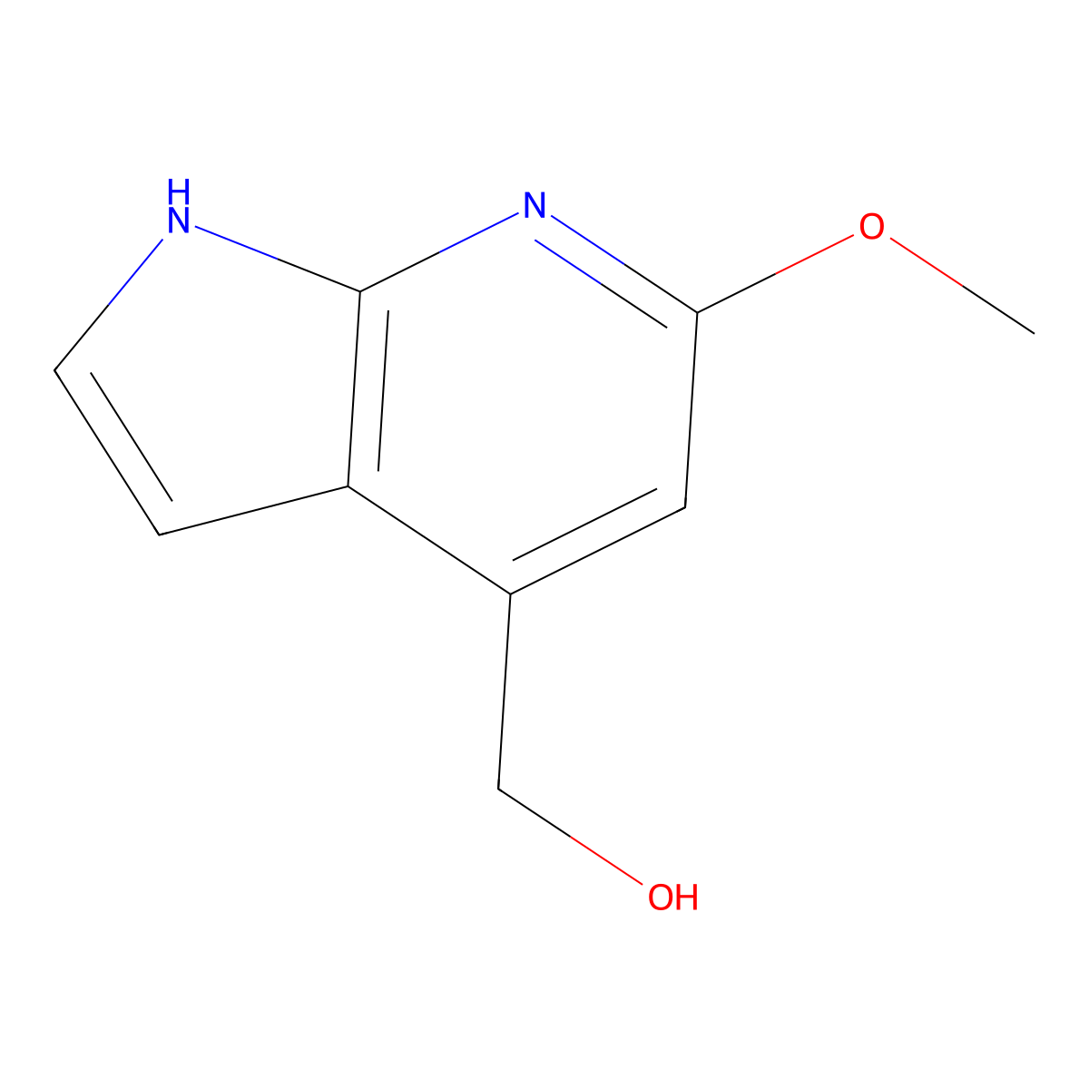 4-(Hydroxymethyl)-6-methoxy-7-azaindole molecular structure, CAS 1352398-41-4