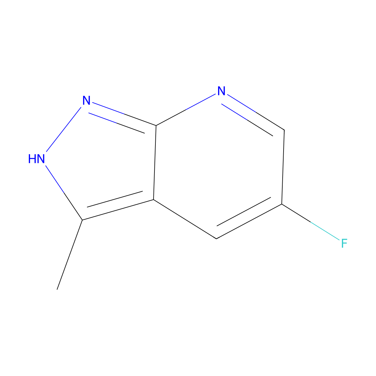 5-Fluoro-3-methyl-1H-pyrazolo[3,4-b]pyridine molecular structure, CAS 1352398-42-5