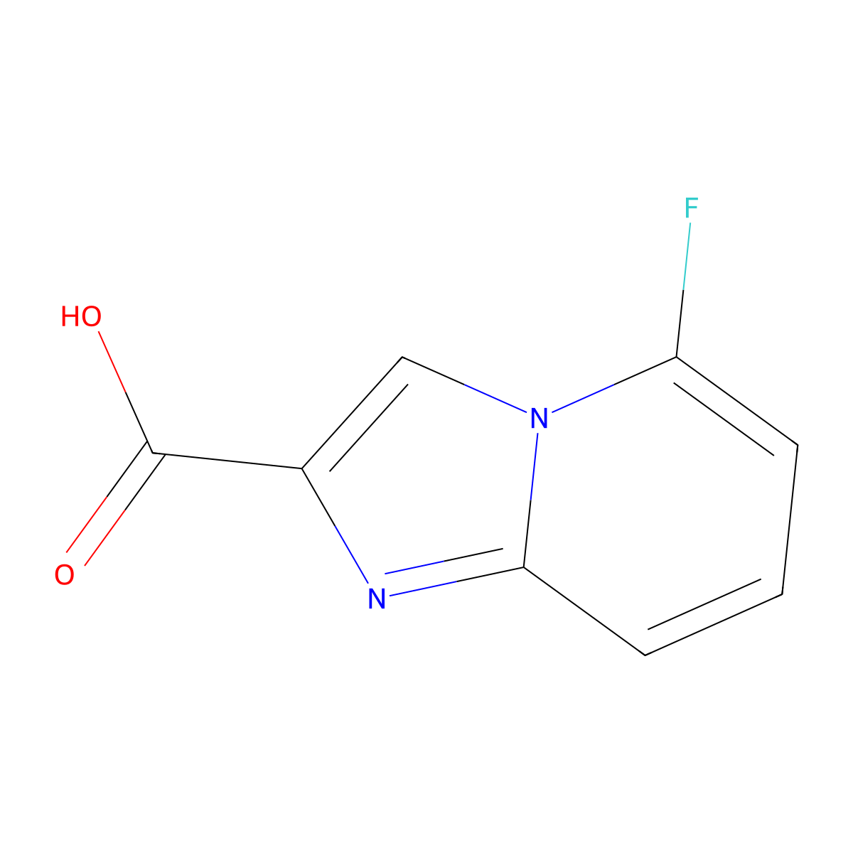 5-Fluoroimidazo[1,2-a]pyridine-2-carboxylic acid molecular structure, CAS 1352398-48-1