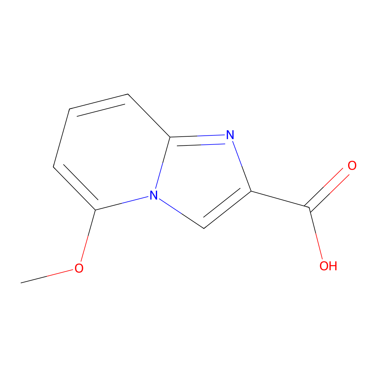 5-Methoxyimidazo[1,2-a]pyridine-2-carboxylic acid molecular structure, CAS 1352398-56-1