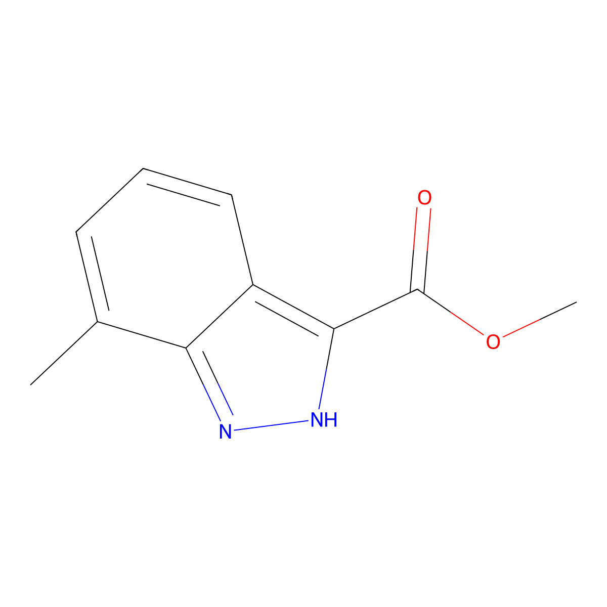 Methyl 7-methyl-1H-indazole-3-carboxylate molecular structure, CAS 1352398-58-3