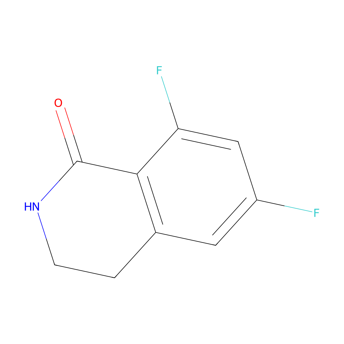 6,8-difluoro-3,4-dihydro-2H-isoquinolin-1-one molecular structure, CAS 1352398-60-7