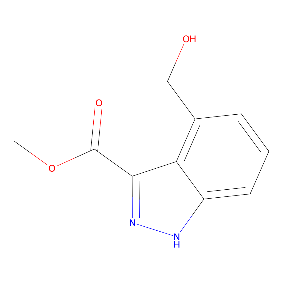 4-Hydroxymethyl-1H-indazole-3-carboxylic acid methyl ester molecular structure, CAS 1352398-63-0