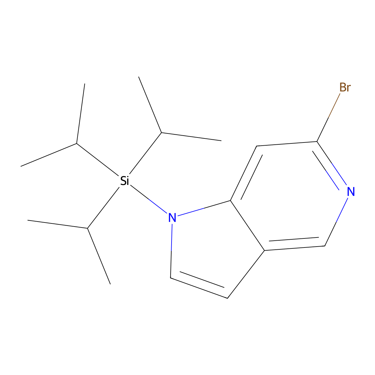 6-Bromo-1-(triisopropylsilyl)-1H-pyrrolo[3,2-c]pyridine molecular structure, CAS 1352398-64-1