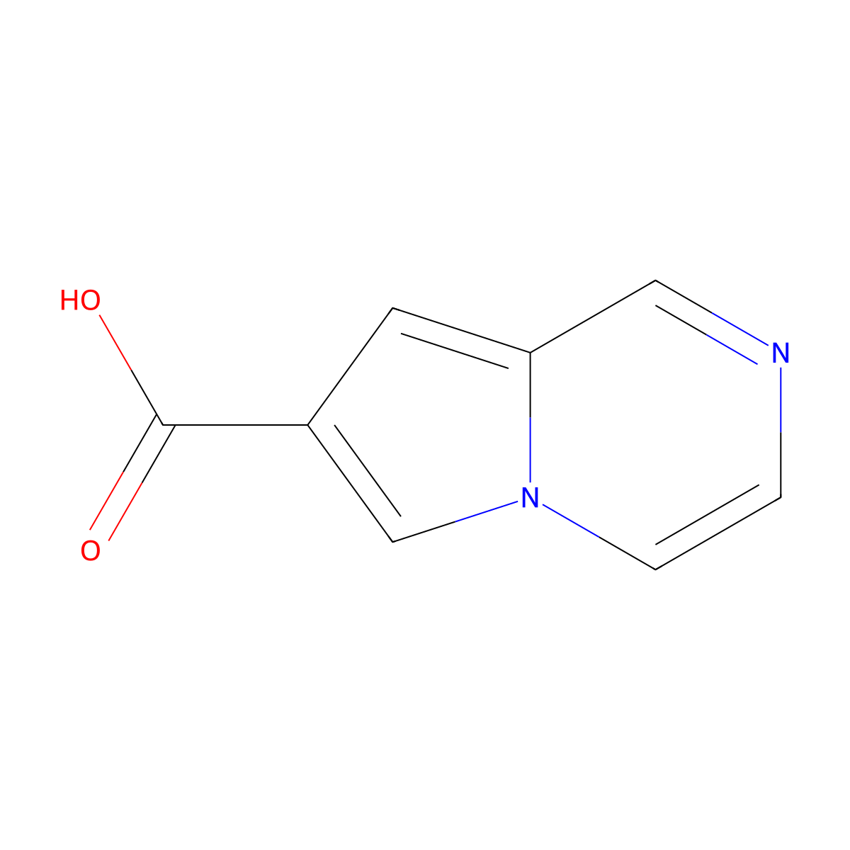 Pyrrolo[1,2-a]pyrazine-7-carboxylic acid molecular structure, CAS 1352398-65-2