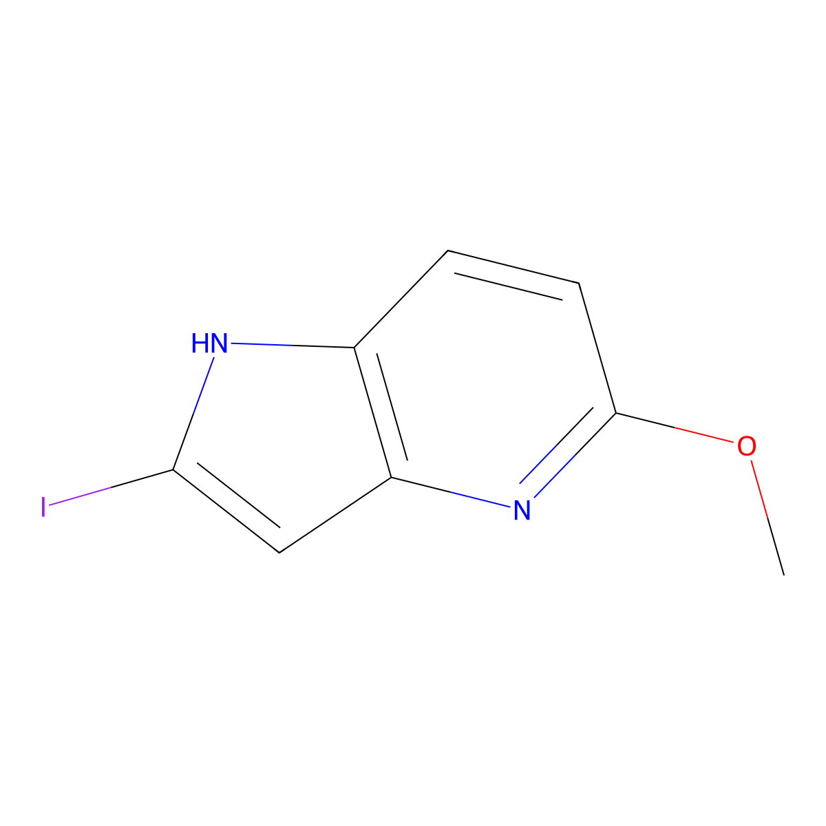 2-Iodo-5-methoxy-4-azaindole molecular structure, CAS 1352398-66-3