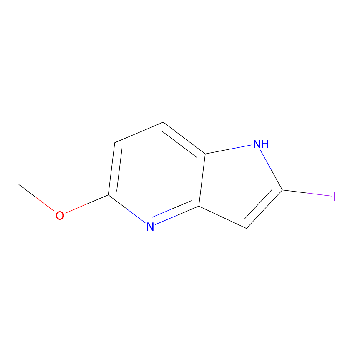 2-Iodo-5-methoxy-4-azaindole molecular structure, CAS 1352398-66-3