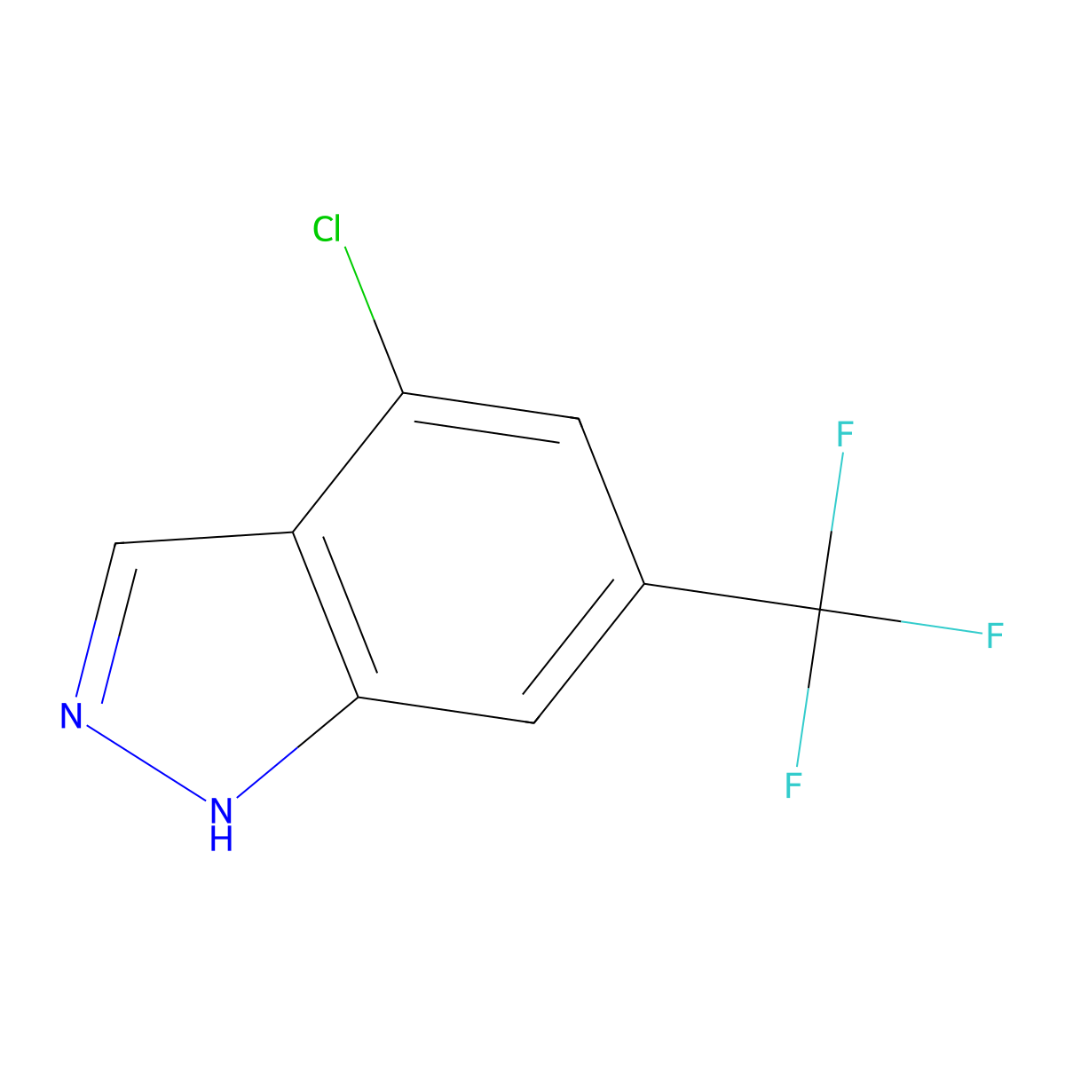4-Chloro-6-(trifluoromethyl)-1H-indazole molecular structure, CAS 1352398-67-4