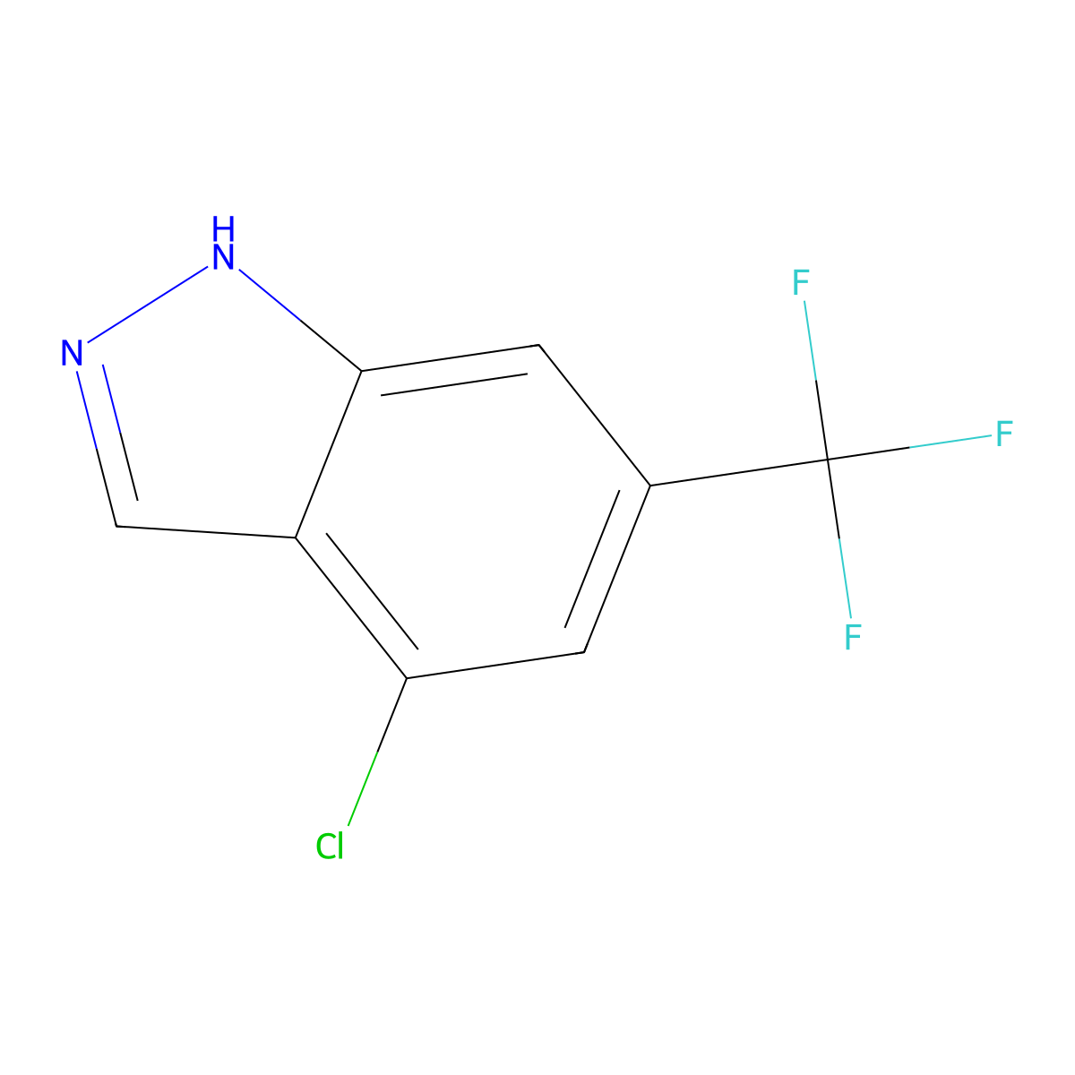 4-Chloro-6-(trifluoromethyl)-1H-indazole molecular structure, CAS 1352398-67-4