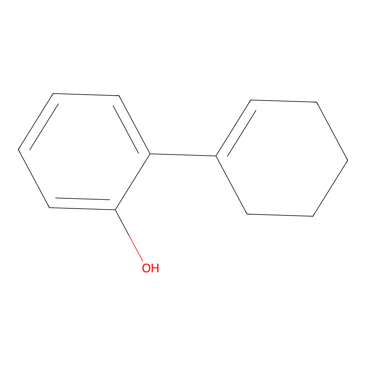Phenol, 2-(1-cyclohexen-1-yl)- molecular structure, CAS 13524-72-6