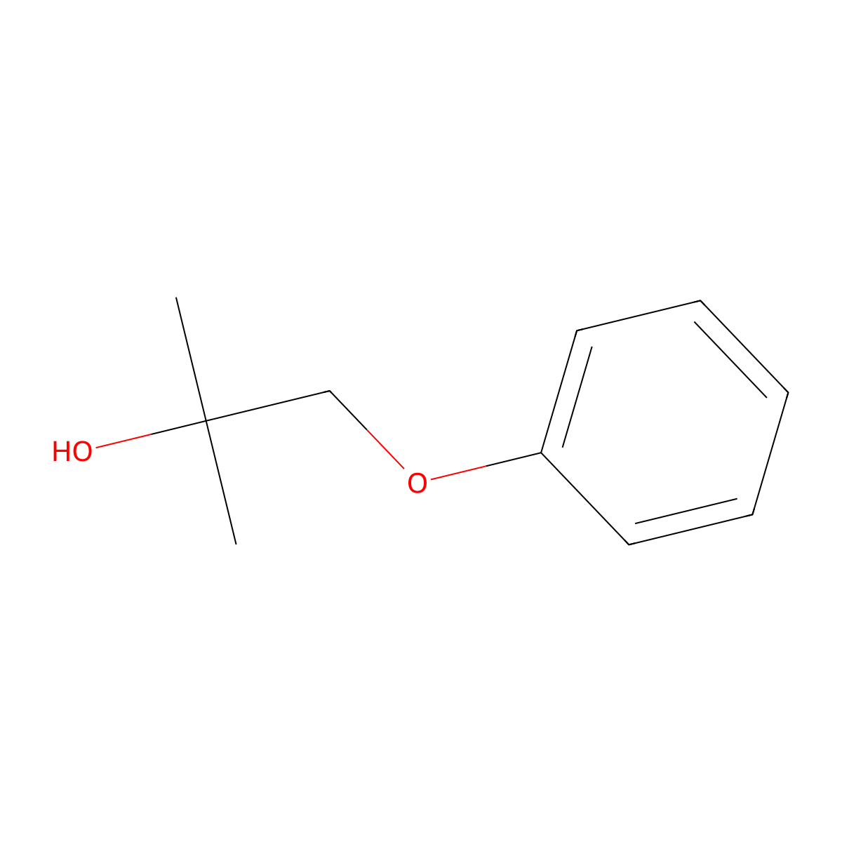 2-Methyl-1-phenoxy-2-propanol molecular structure, CAS 13524-74-8