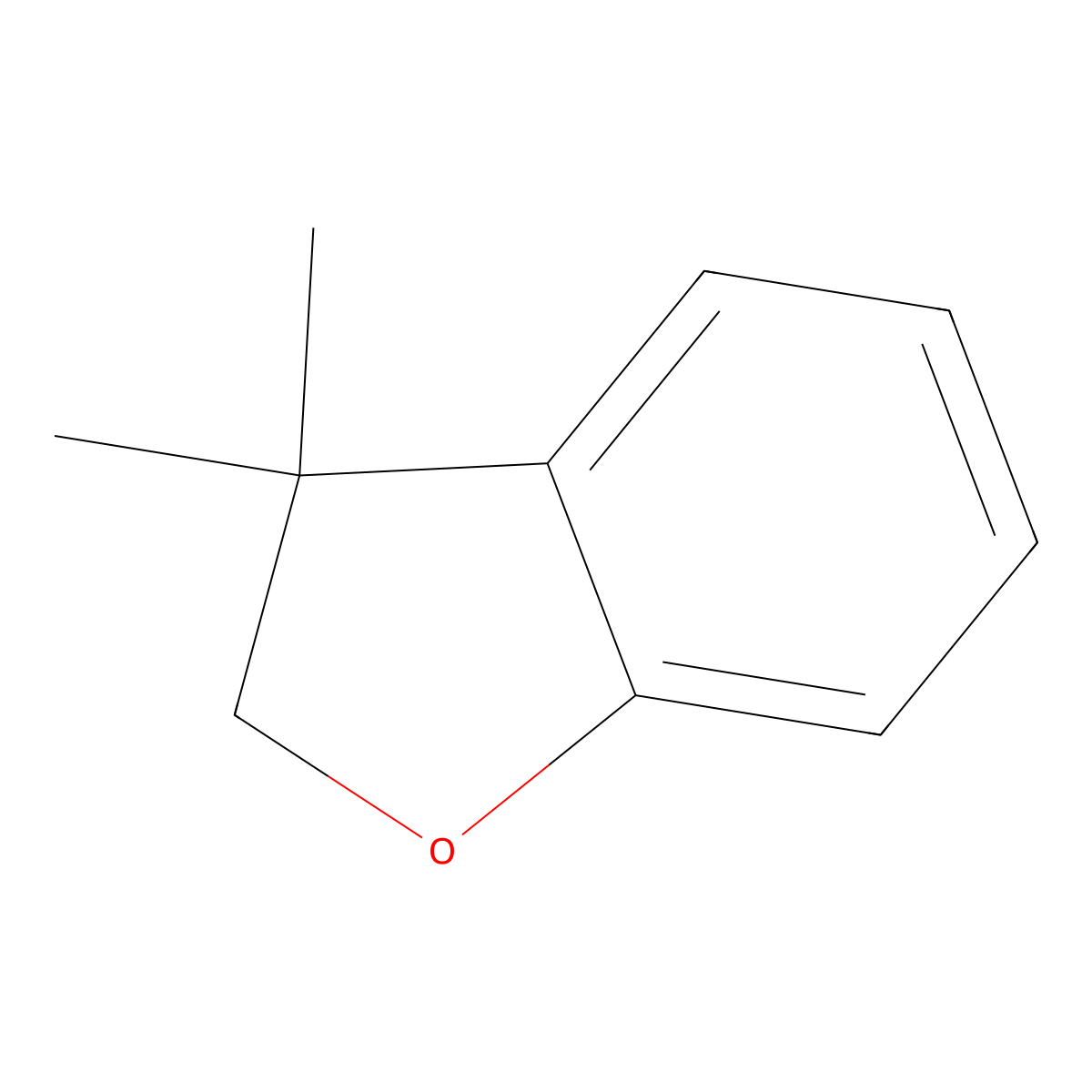 3,3-Dimethyl-2,3-dihydro-1-benzofuran molecular structure, CAS 13524-78-2