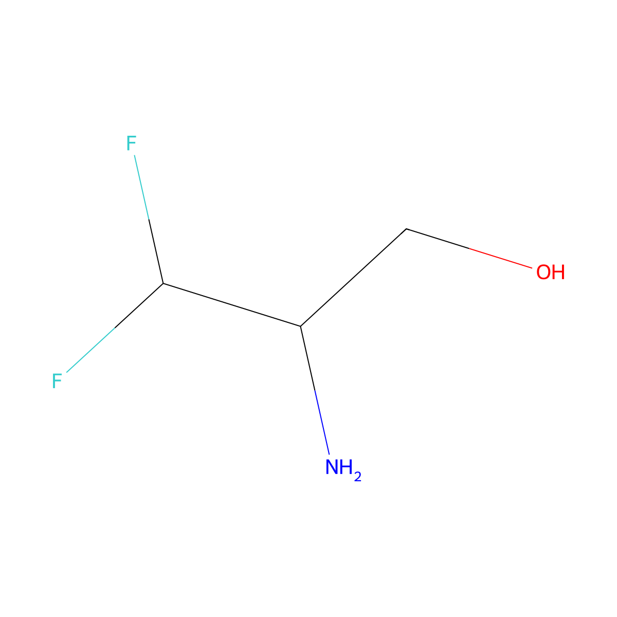 (S)-2-Amino-3,3-difluoropropan-1-OL molecular structure, CAS 1352409-13-2