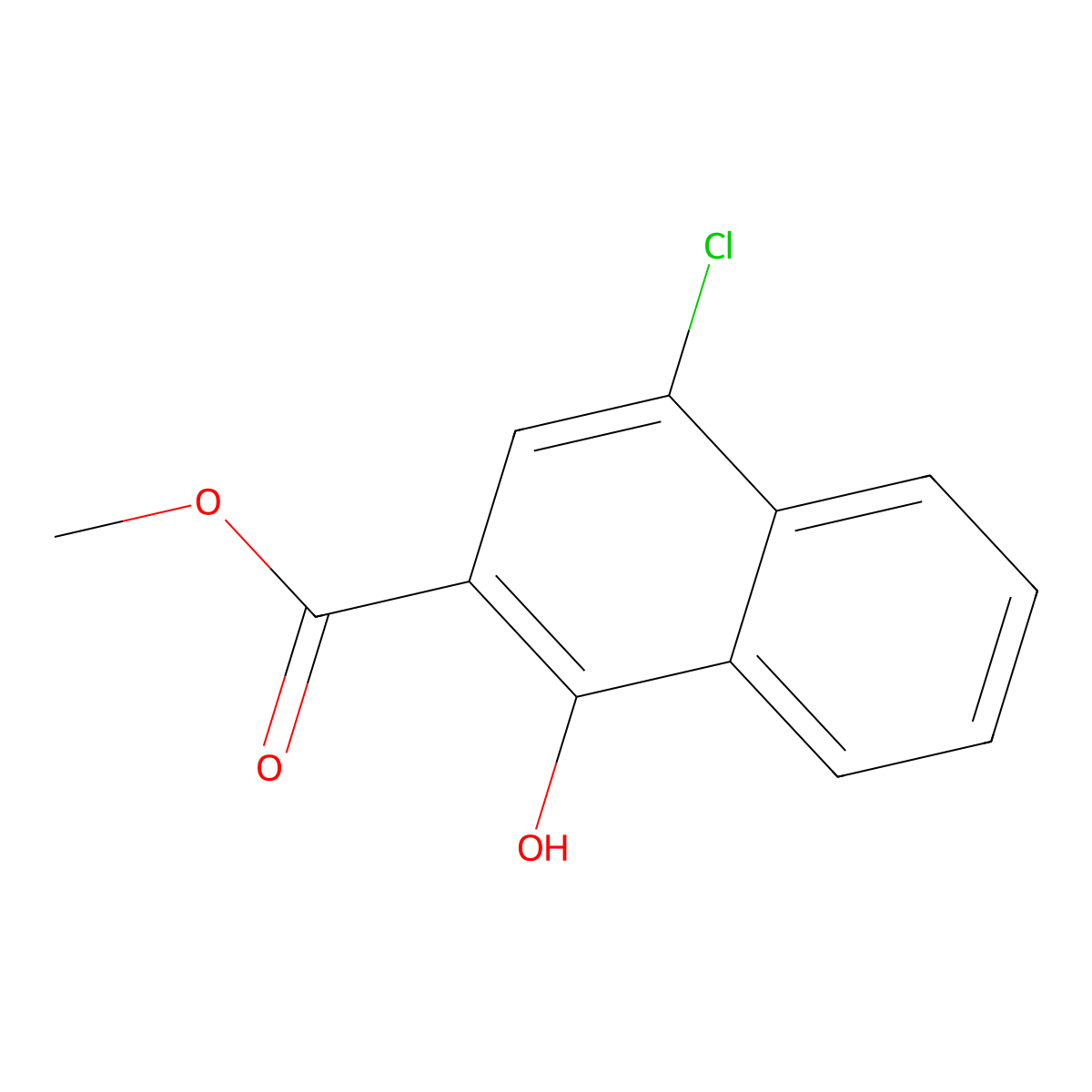 Methyl 4-chloro-1-hydroxy-2-naphthoate molecular structure, CAS 135241-08-6