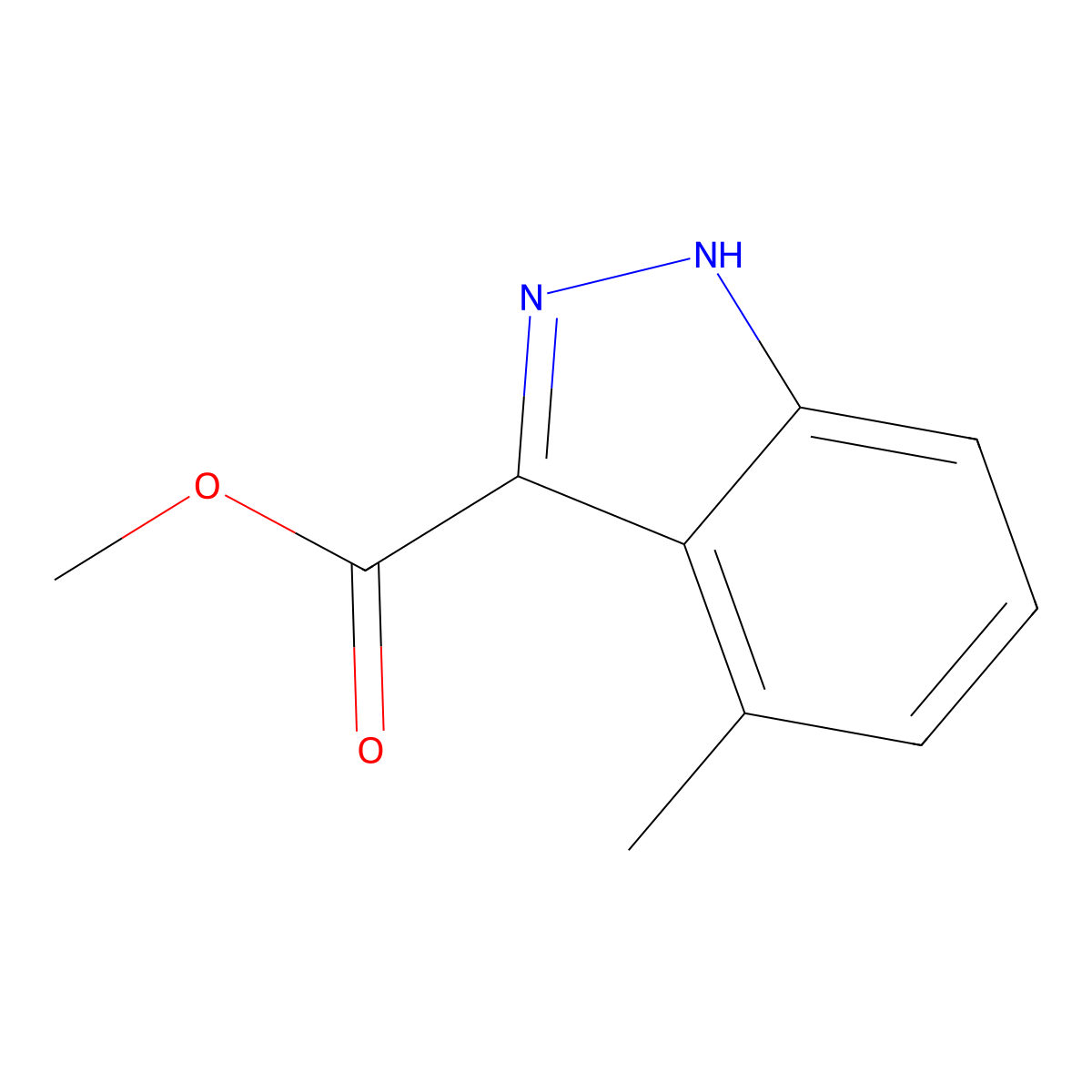 methyl 4-methyl-1H-indazole-3-carboxylate molecular structure, CAS 1352415-05-4