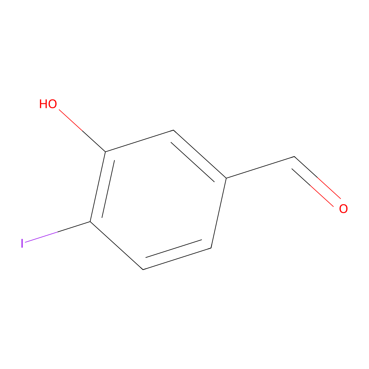 3-Hydroxy-4-iodobenzaldehyde molecular structure, CAS 135242-71-6