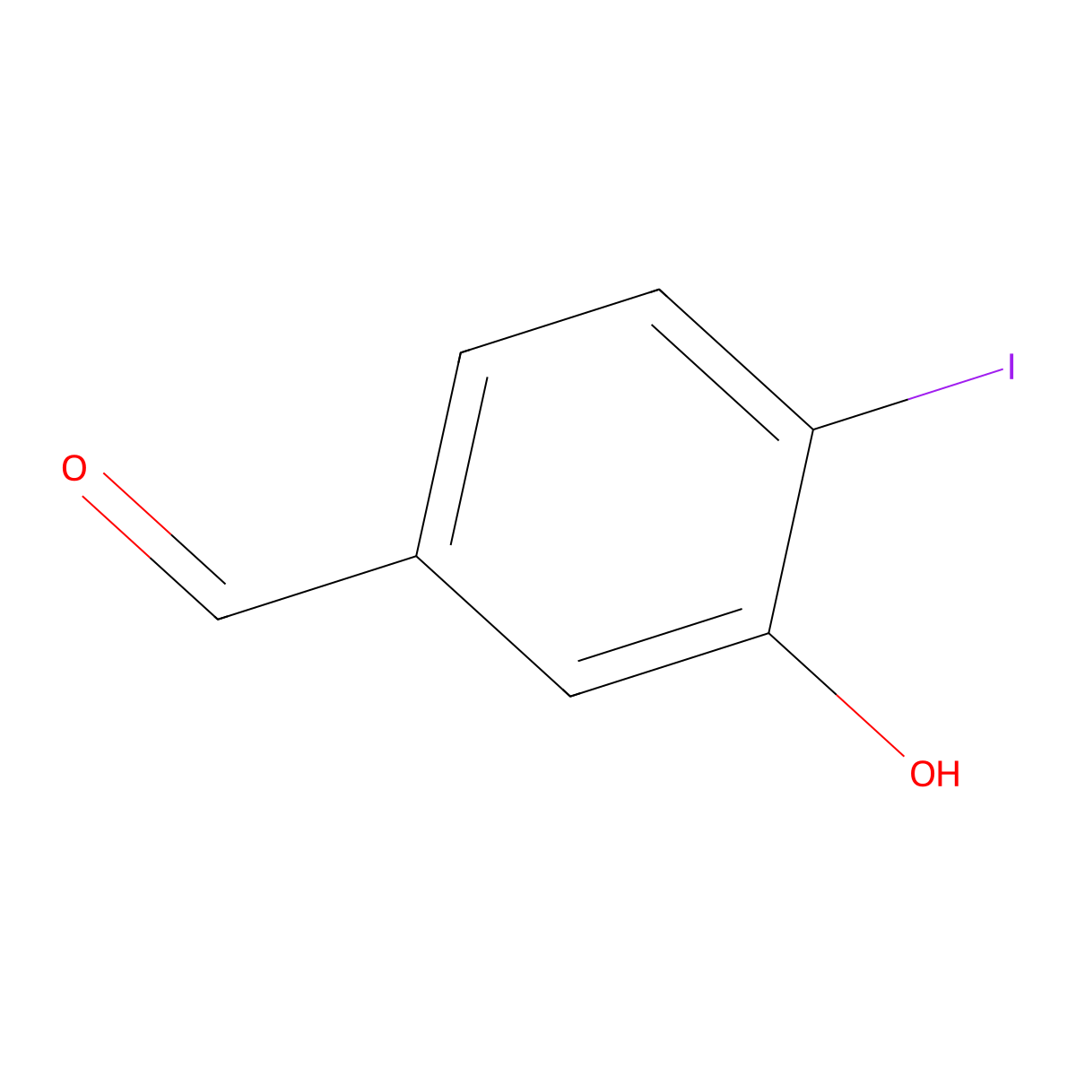 3-Hydroxy-4-iodobenzaldehyde molecular structure, CAS 135242-71-6