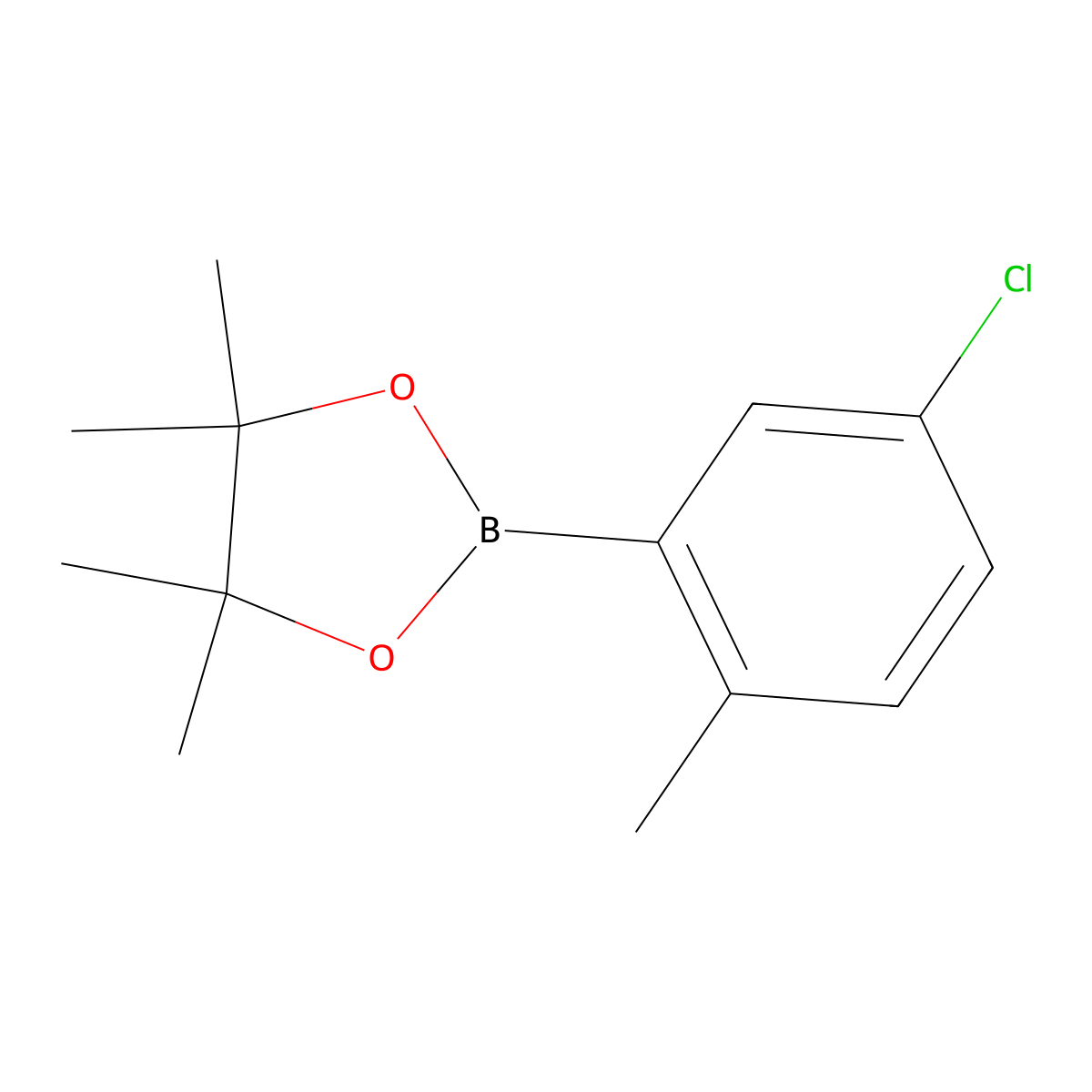 2-(5-Chloro-2-methylphenyl)-4,4,5,5-tetramethyl-1,3,2-dioxaborolane molecular structure, CAS 1352426-91-5