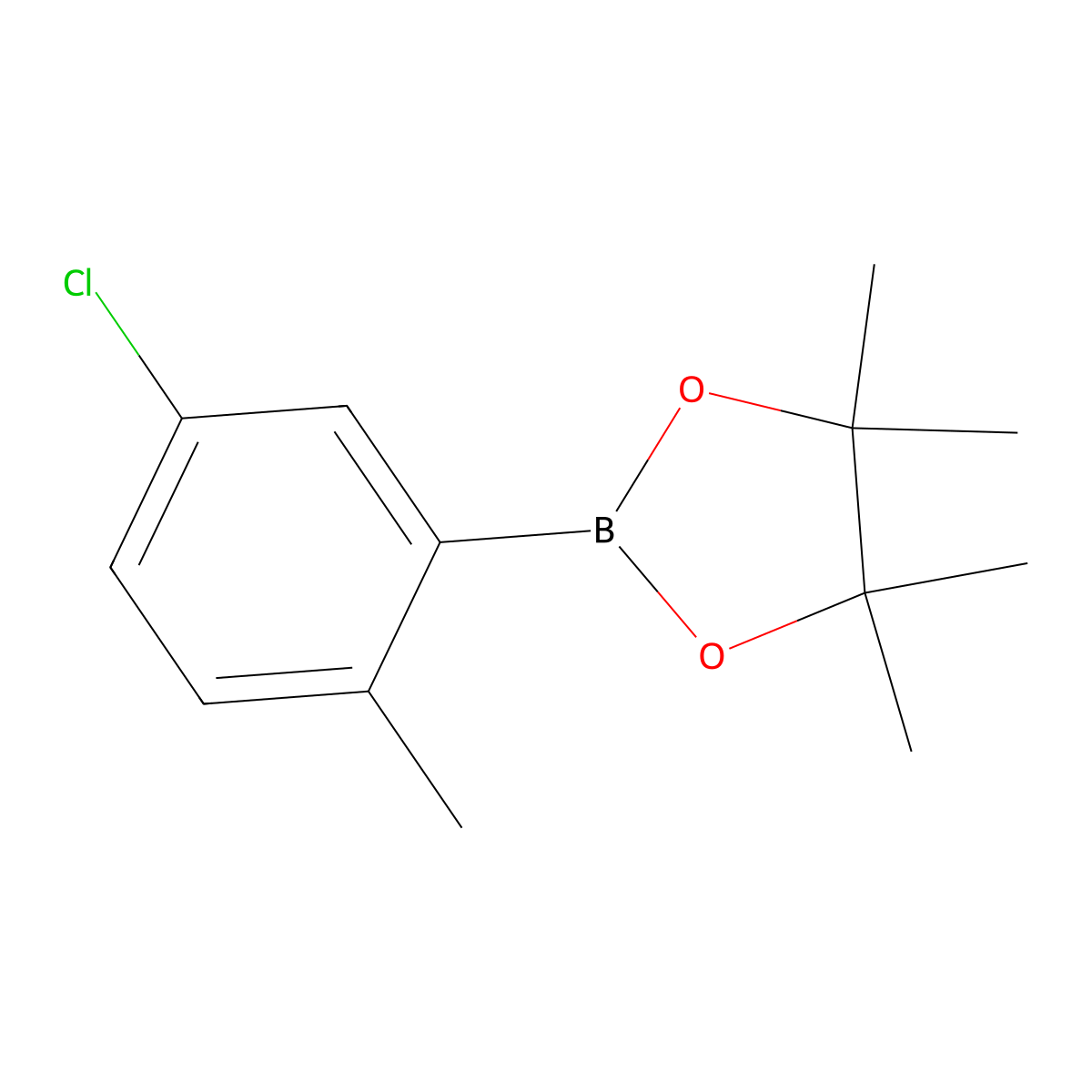 2-(5-Chloro-2-methylphenyl)-4,4,5,5-tetramethyl-1,3,2-dioxaborolane molecular structure, CAS 1352426-91-5
