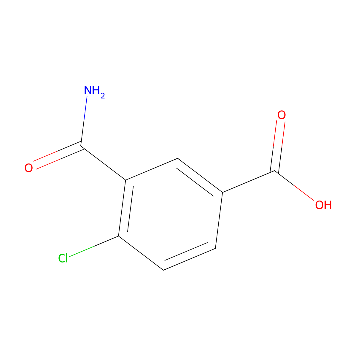 3-Carbamoyl-4-chlorobenzoic acid molecular structure, CAS 1352438-54-0