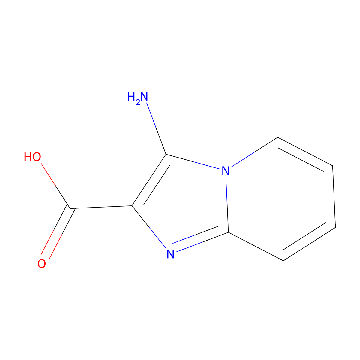 3-Aminoimidazo[1,2-A]pyridine-2-carboxylic acid molecular structure, CAS 1352439-07-6