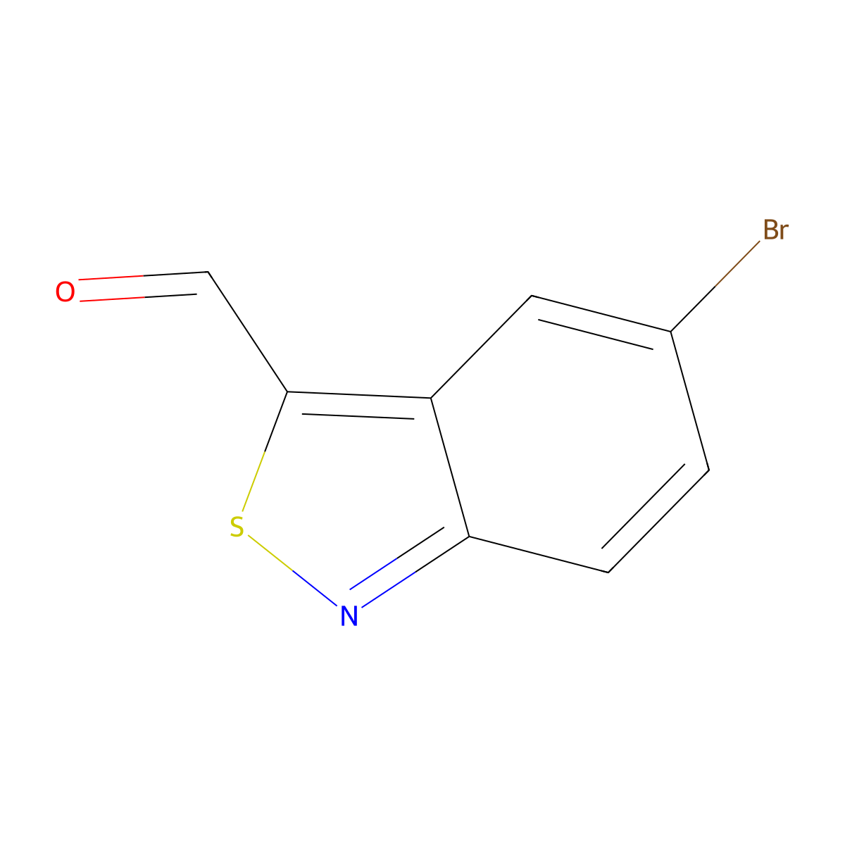 5-Bromo-2,1-benzothiazole-3-carbaldehyde molecular structure, CAS 1352442-89-7
