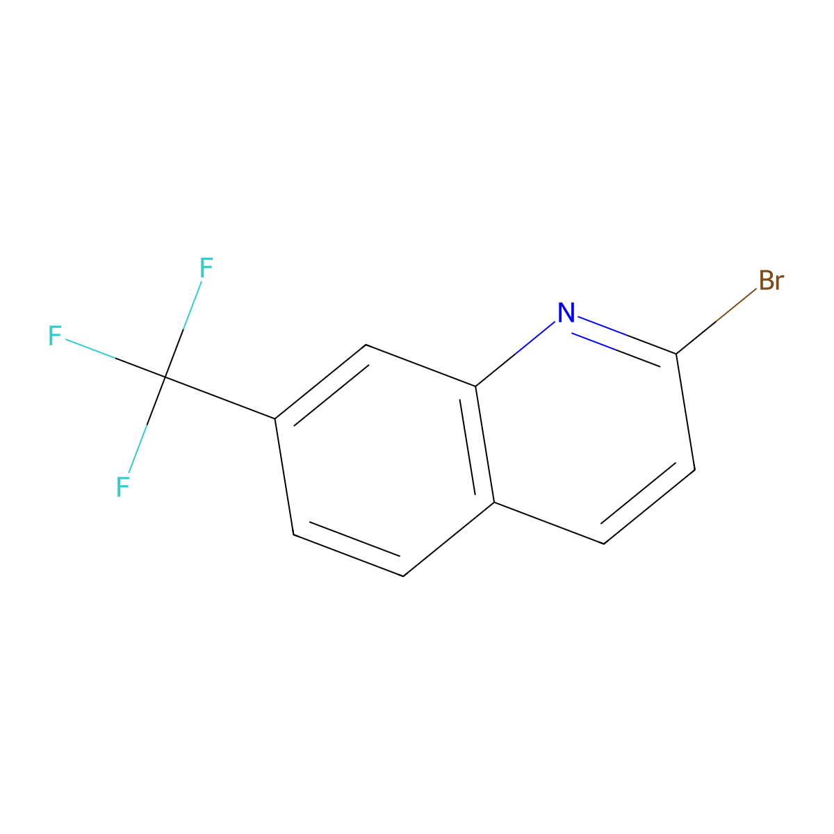 2-Bromo-7-(trifluoromethyl)quinoline molecular structure, CAS 1352443-02-7