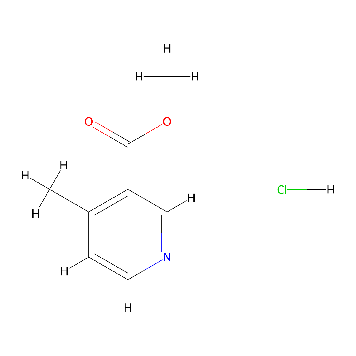 Methyl 4-methylnicotinate hydrochloride molecular structure, CAS 1352443-13-0