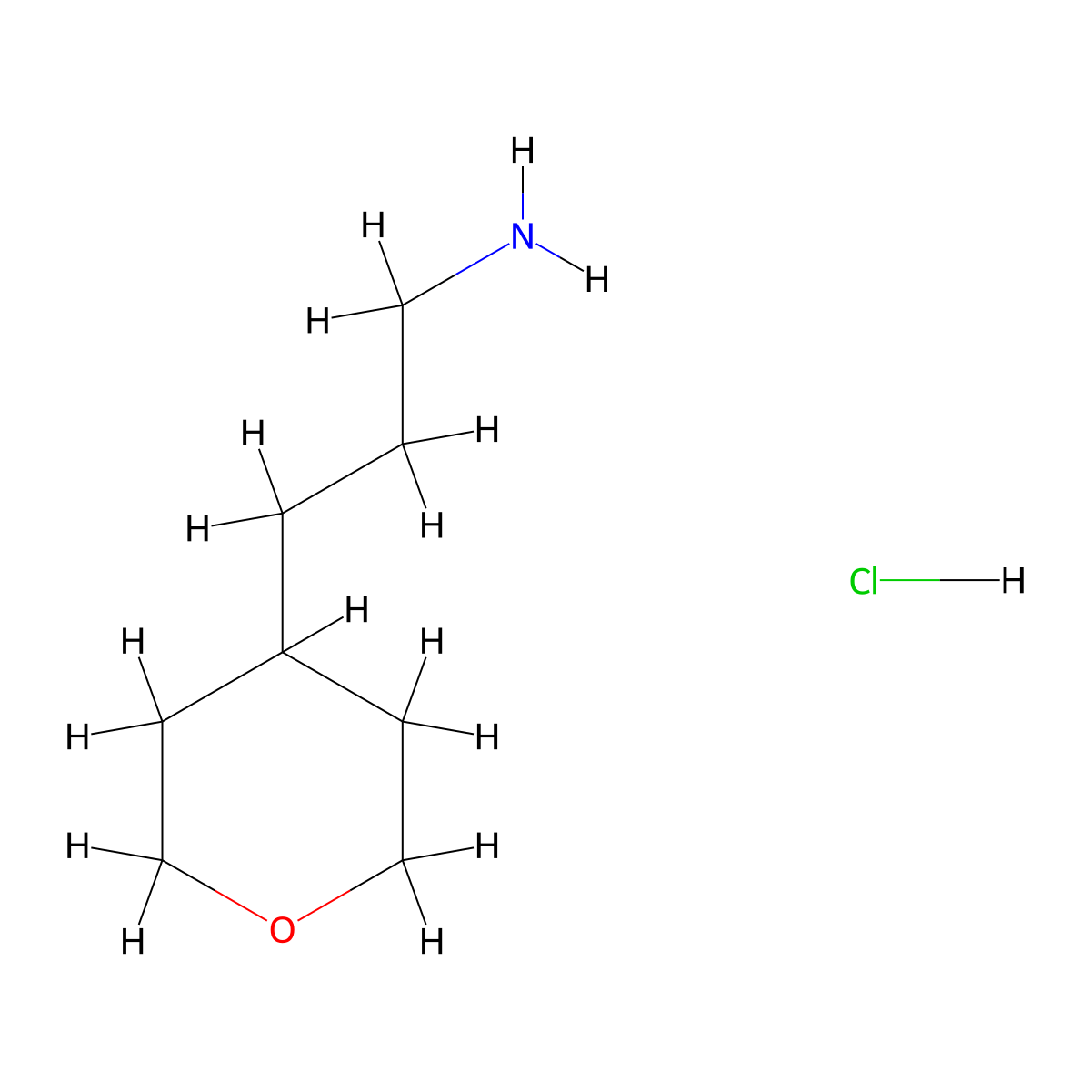3-(Oxan-4-yl)propan-1-amine hydrochloride molecular structure, CAS 1352443-15-2