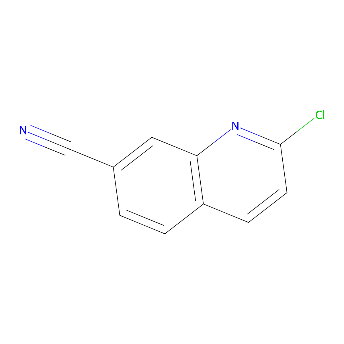 2-Chloroquinoline-7-carbonitrile molecular structure, CAS 1352443-52-7
