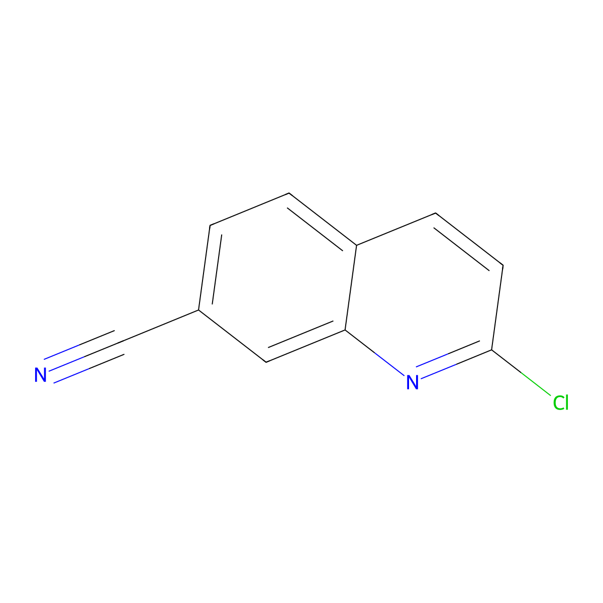 2-Chloroquinoline-7-carbonitrile molecular structure, CAS 1352443-52-7