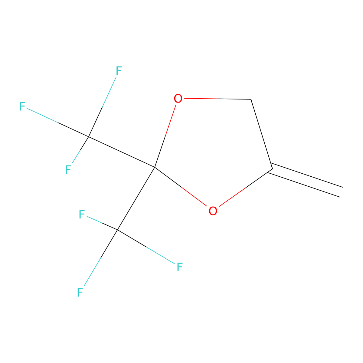 4-Methylene-2,2-bis(trifluoromethyl)-1,3-dioxolane molecular structure, CAS 135245-06-6