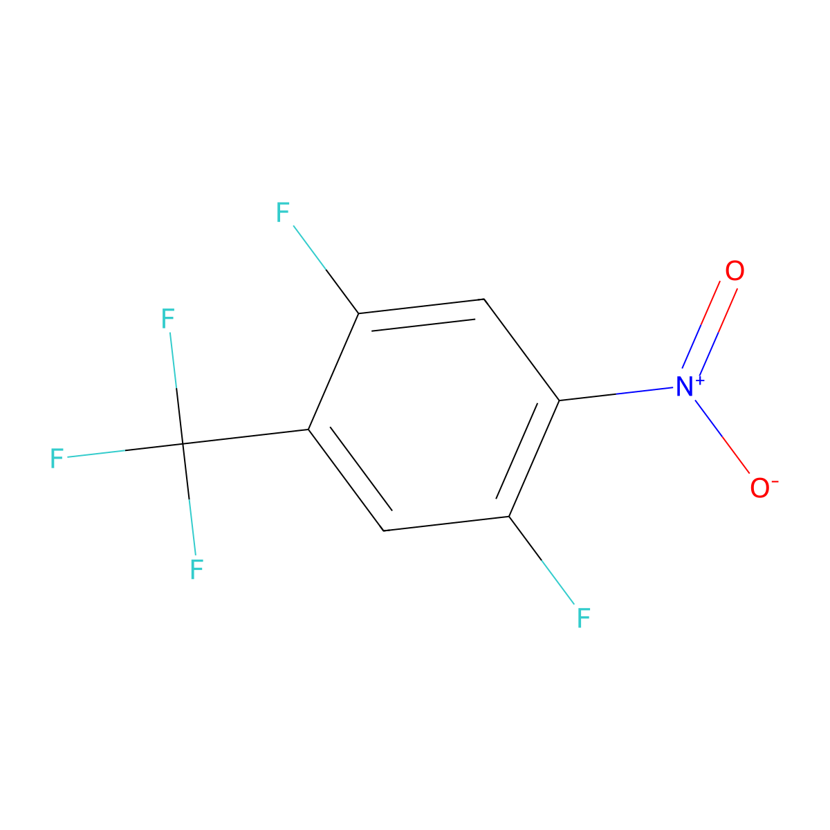 1,4-Difluoro-2-nitro-5-(trifluoromethyl)benzene molecular structure, CAS 1352458-13-9