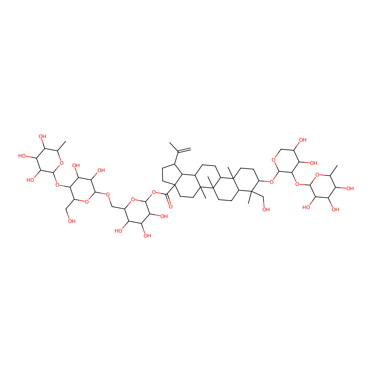 Anemoside B4 molecular structure, CAS 135247-95-9