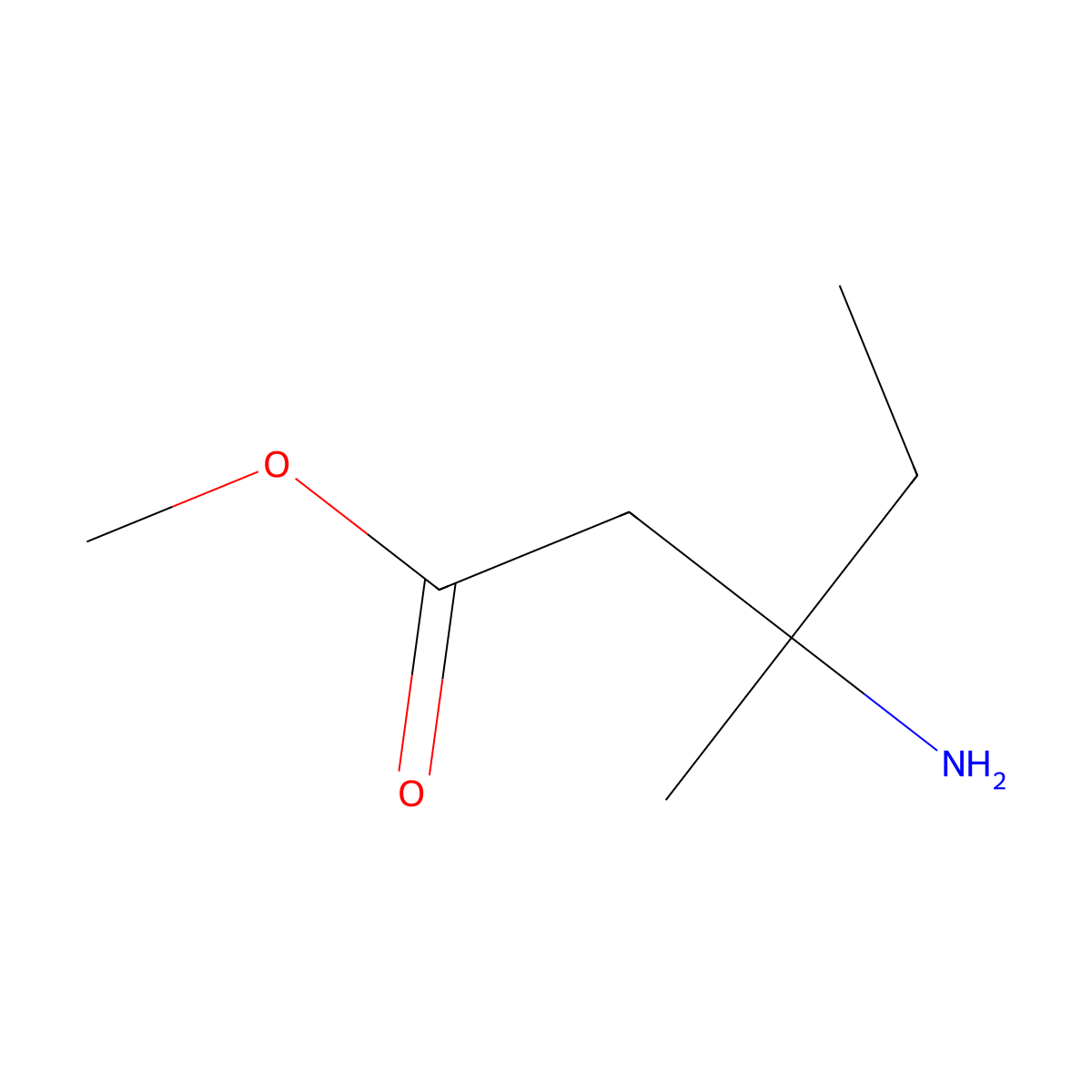 Methyl (3R)-3-amino-3-methylpentanoate molecular structure, CAS 1352477-89-4