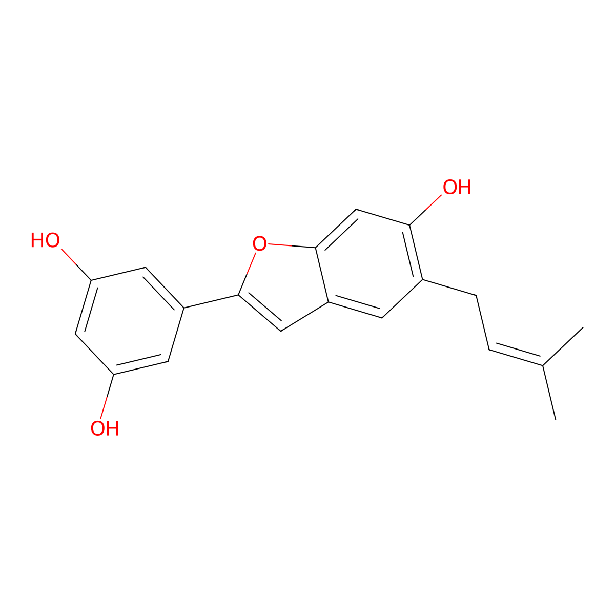 Moracin N molecular structure, CAS 135248-05-4