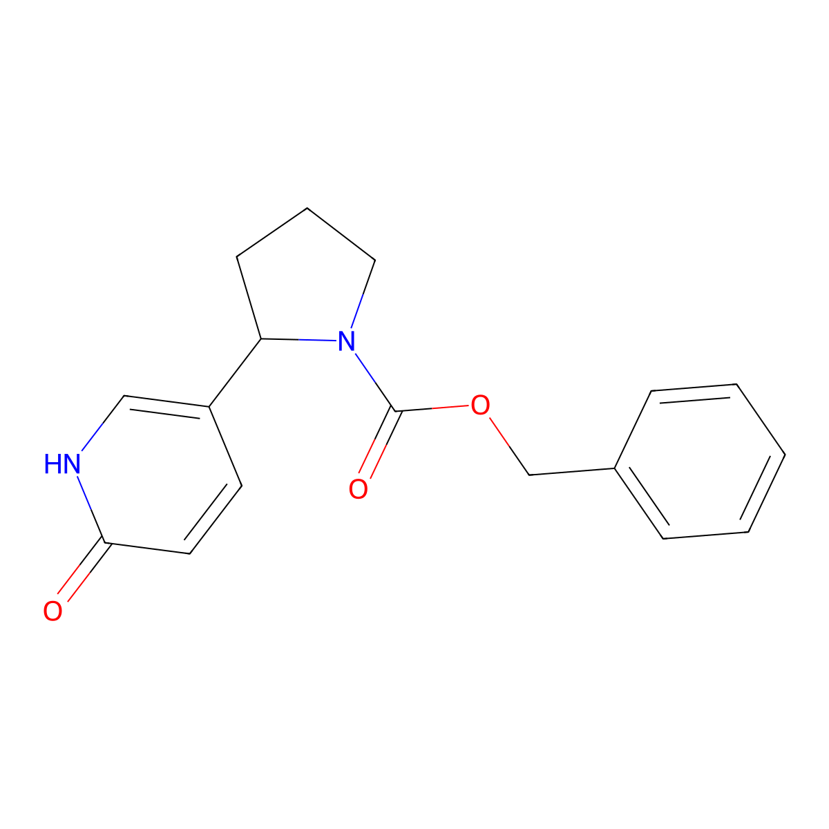 Benzyl 2-(6-oxo-1,6-dihydropyridin-3-yl)pyrrolidine-1-carboxylate molecular structure, CAS 1352482-00-8