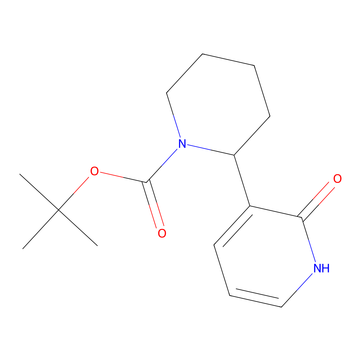 tert-Butyl 2-(2-oxo-1,2-dihydropyridin-3-yl)piperidine-1-carboxylate molecular structure, CAS 1352482-22-4