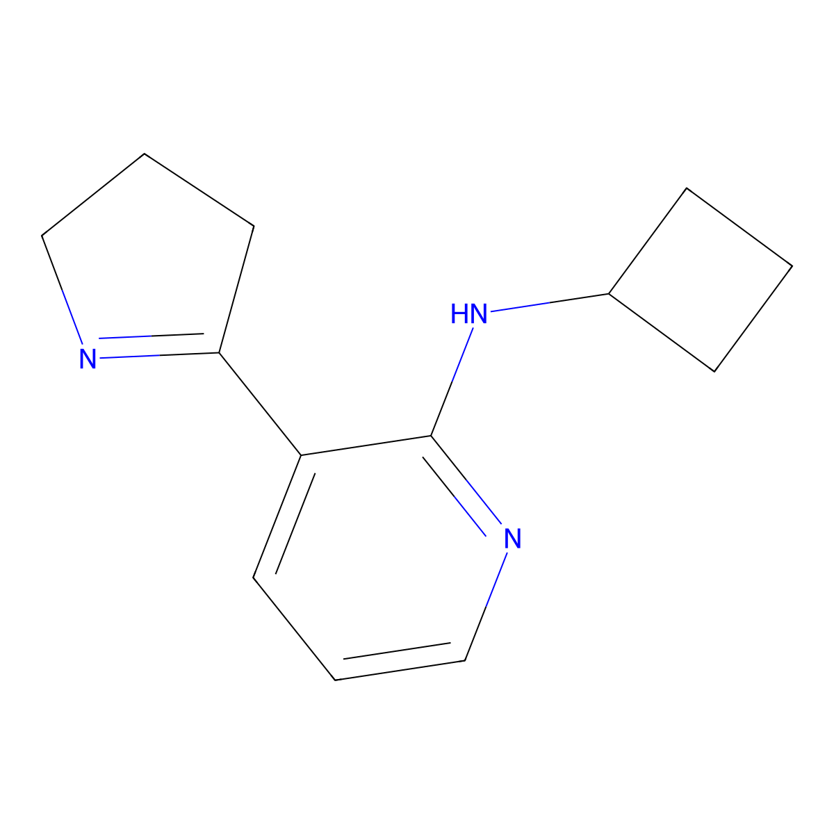 N-Cyclobutyl-3-(3,4-dihydro-2H-pyrrol-5-yl)pyridin-2-amine molecular structure, CAS 1352482-24-6