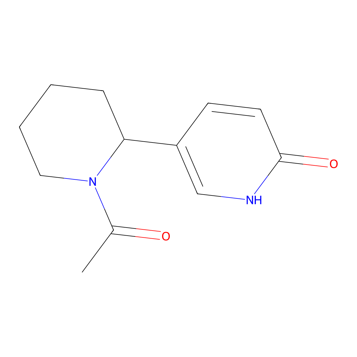 5-(1-Acetylpiperidin-2-yl)pyridin-2(1H)-one molecular structure, CAS 1352482-40-6