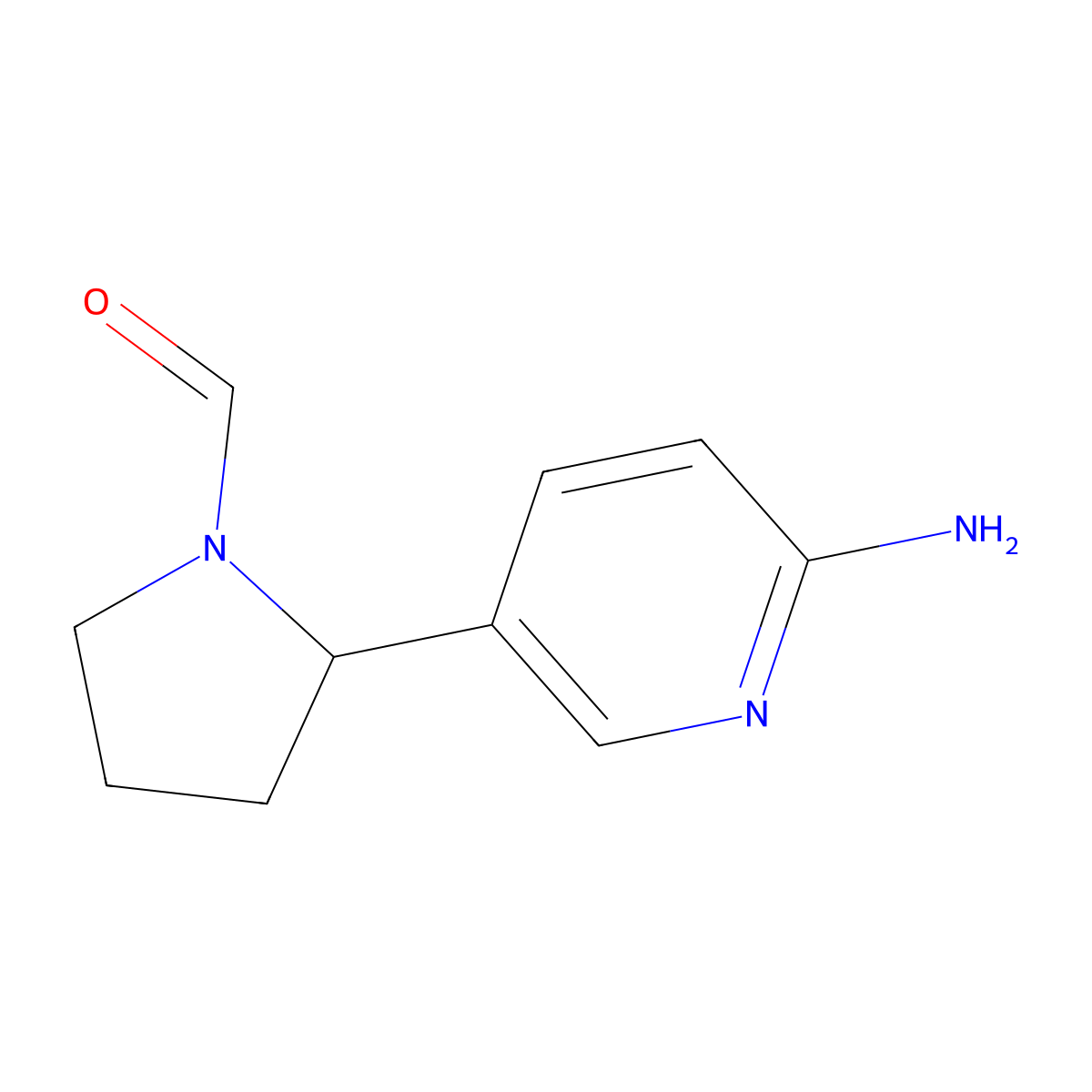 2-(6-Aminopyridin-3-yl)pyrrolidine-1-carbaldehyde molecular structure, CAS 1352482-43-9