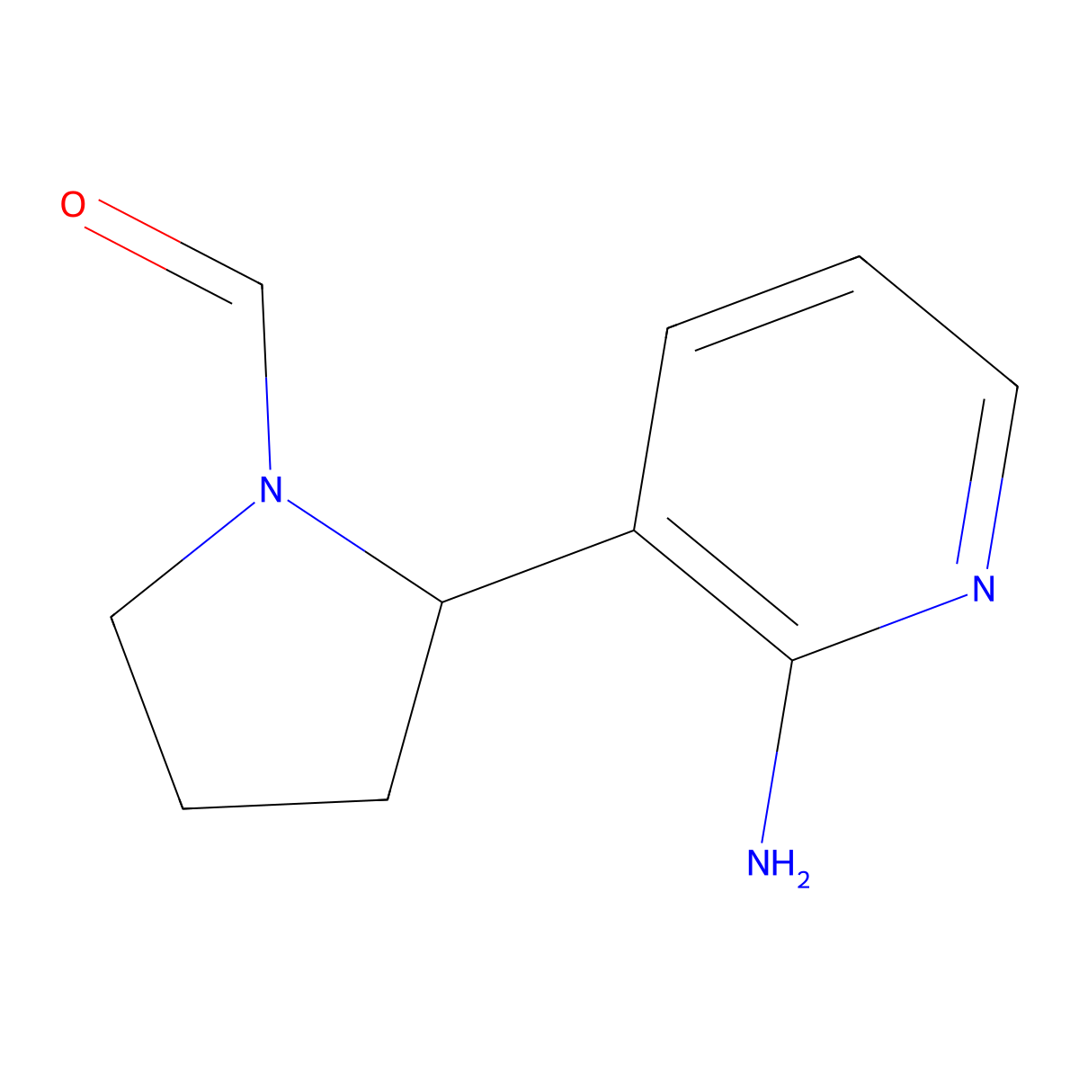 2-(2-Aminopyridin-3-yl)pyrrolidine-1-carbaldehyde molecular structure, CAS 1352482-58-6