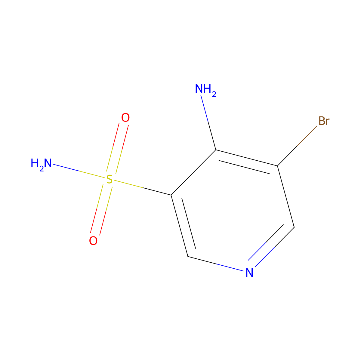 4-Amino-5-bromopyridine-3-sulfonamide molecular structure, CAS 1352483-46-5