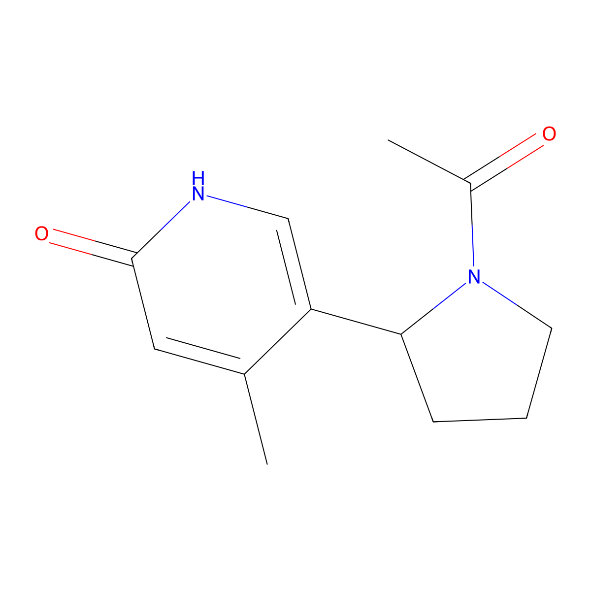 5-(1-Acetylpyrrolidin-2-yl)-4-methylpyridin-2(1H)-one molecular structure, CAS 1352484-06-0