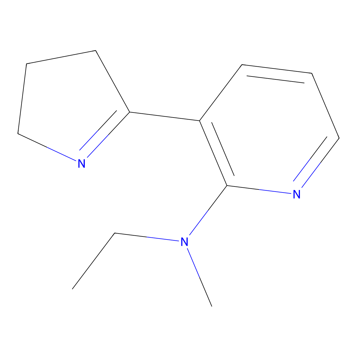 3-(3,4-Dihydro-2H-pyrrol-5-yl)-N-ethyl-N-methylpyridin-2-amine molecular structure, CAS 1352484-11-7